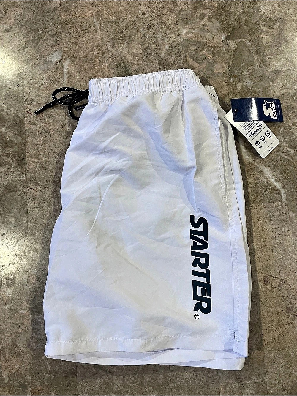 Starter Men's White Swim Trunks XL NWT Blokecore